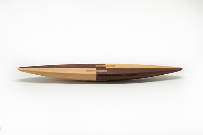 25 cm große Klapper (Wackelstein) aus Eschenholz - Physikspielzeug, handgefertigt in Kanada