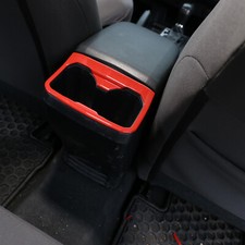 Para Toyota Tacoma 2016-2020 Rojo ABS Interior Portavasos de Agua Marco Cubierta Borde