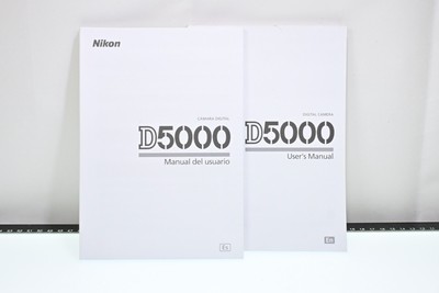Nikon D D5000 12.3MP Digital SLR Camera MANUALS ENGLISH AND SPANISH
