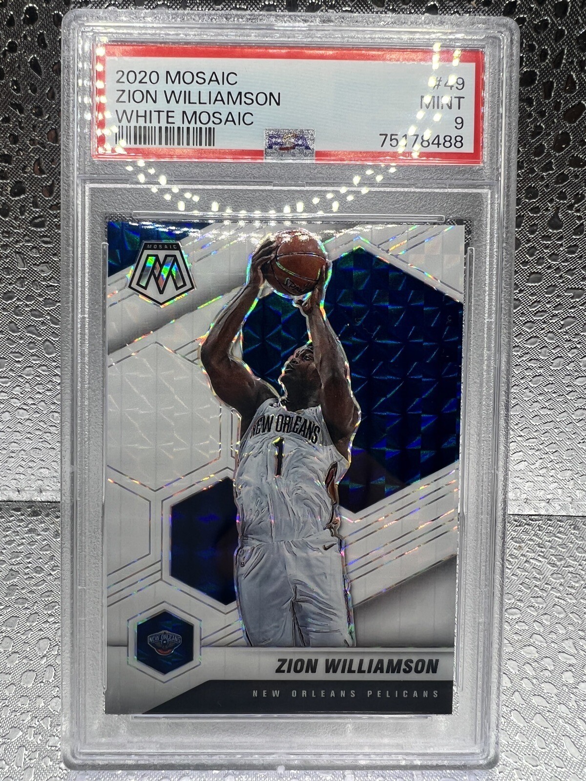 2020 Mosaic 🔥 Zion Williamson White Mosaic #49 Ssp /25 🔥