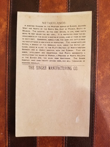 VINTAGE 1892 WELTAUSSTELLUNG SOUVENIR SÄNGER MFG - NIEDERLANDE - KARTEN der WELT - Bild 4 von 4