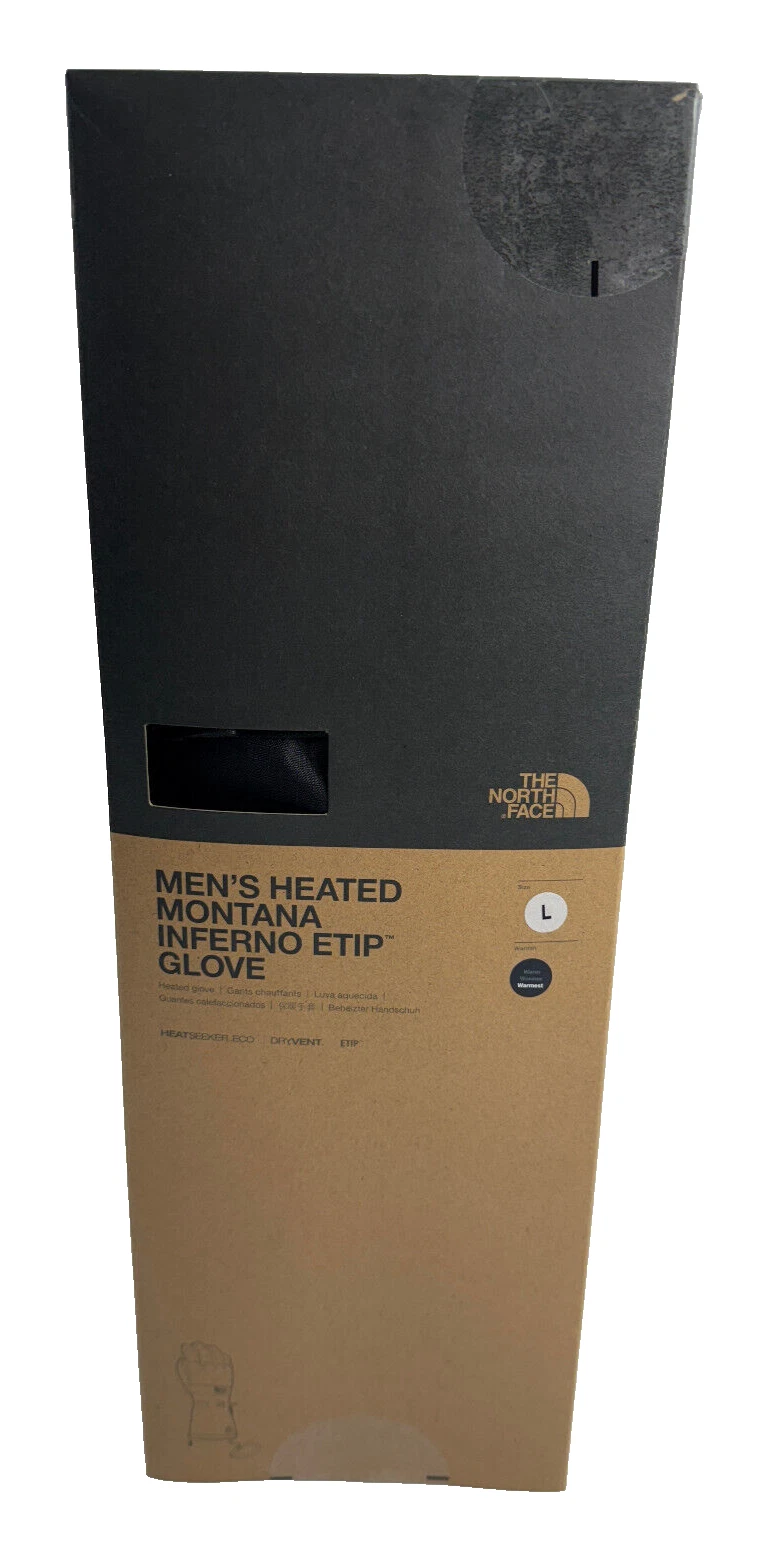 The North Face Heated Montana Inferno Etip Glove Black Men`s Size Large