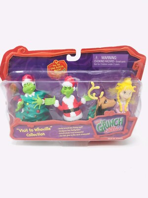 Dr Seuss How The Grinch Stole Christmas  Visit to Whoville  Figures Collection