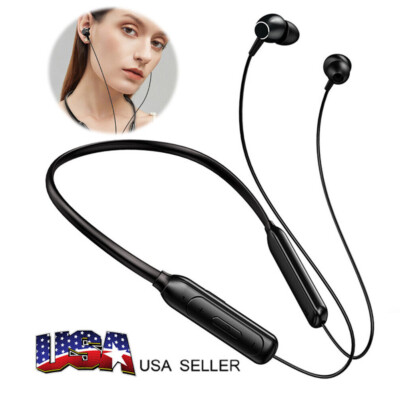 Headset Wireless Sport Stereo Headphones Earphone Earbuds w/Mic For Cellphones