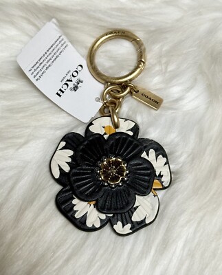 Coach Tea Rose Bag Charm With Floral Print NWT | eBay