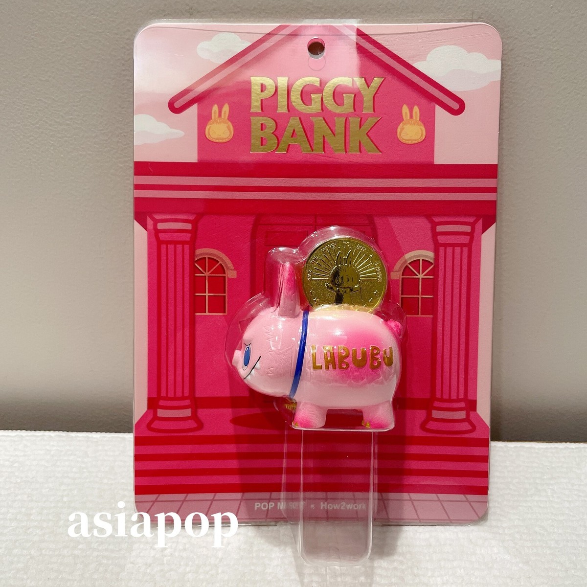 Authentic Labubu Kasing lung how2work pig bank Figure