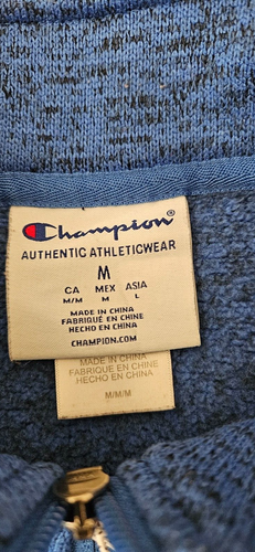 UCLA Bruins Jacket Men Medium Blue Champion Full Zip Sweatshirt Embroiled Logo - Picture 5 of 11