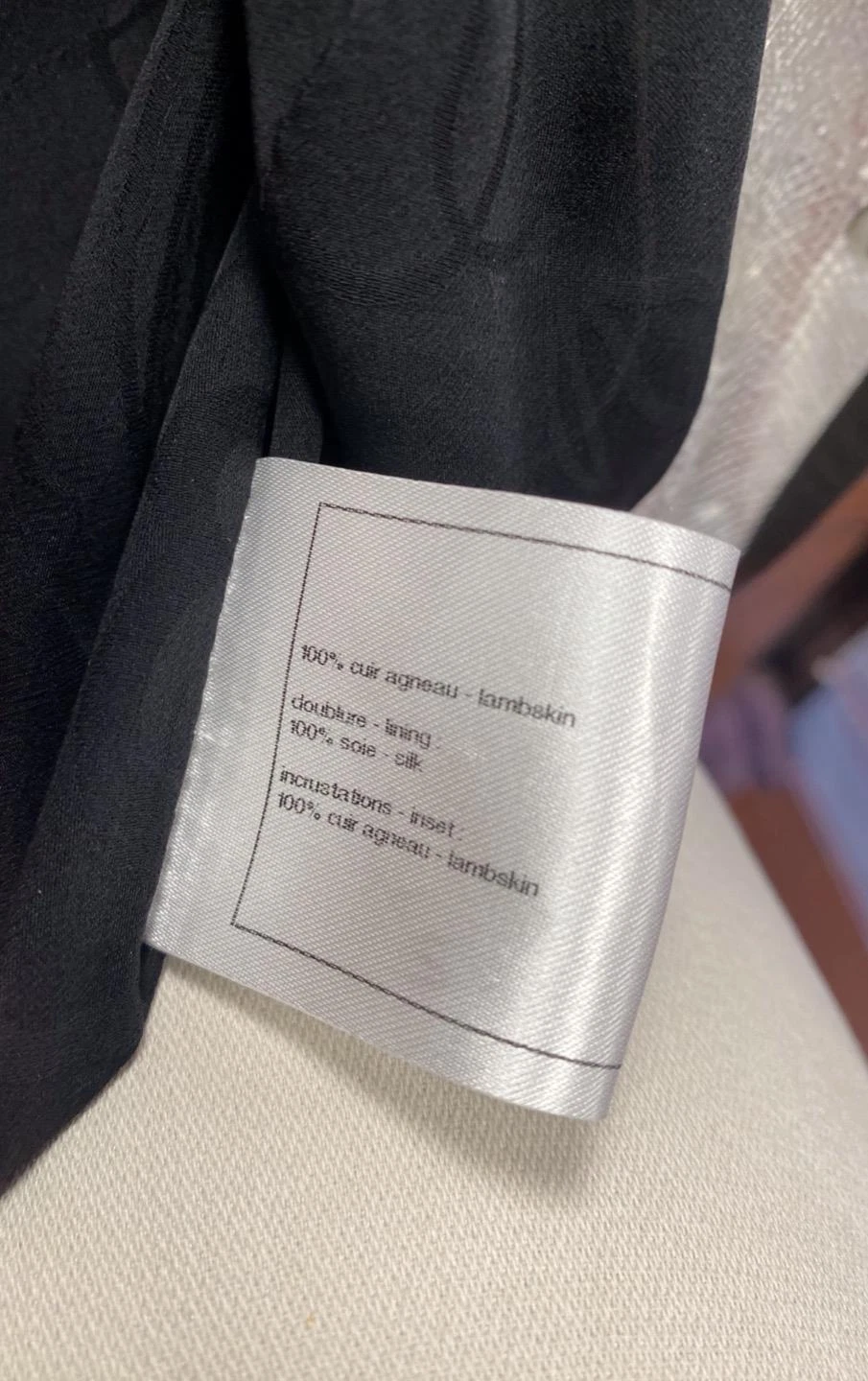 Giacca blazer corta vera pelle di agnello nera CHANEL dettagli argento taglia 38