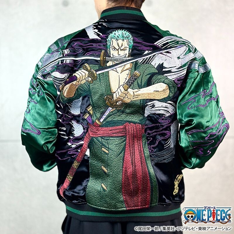Karakuri Soul x ONE PIECE Roronoa Zoro Embroidered Jacket BLACK