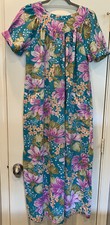 Vintage California Dynasty Muumuu House Dress Hawaiian Floral Gown Kaftan OSFM