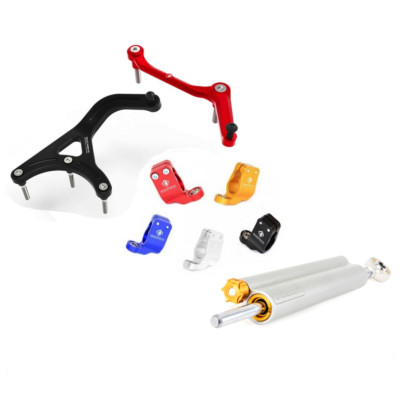 Ducabike Ducati Multistrada V4/S/Rally Ohlins Lenkungsdämpfer Kit - Schwarz-Rot