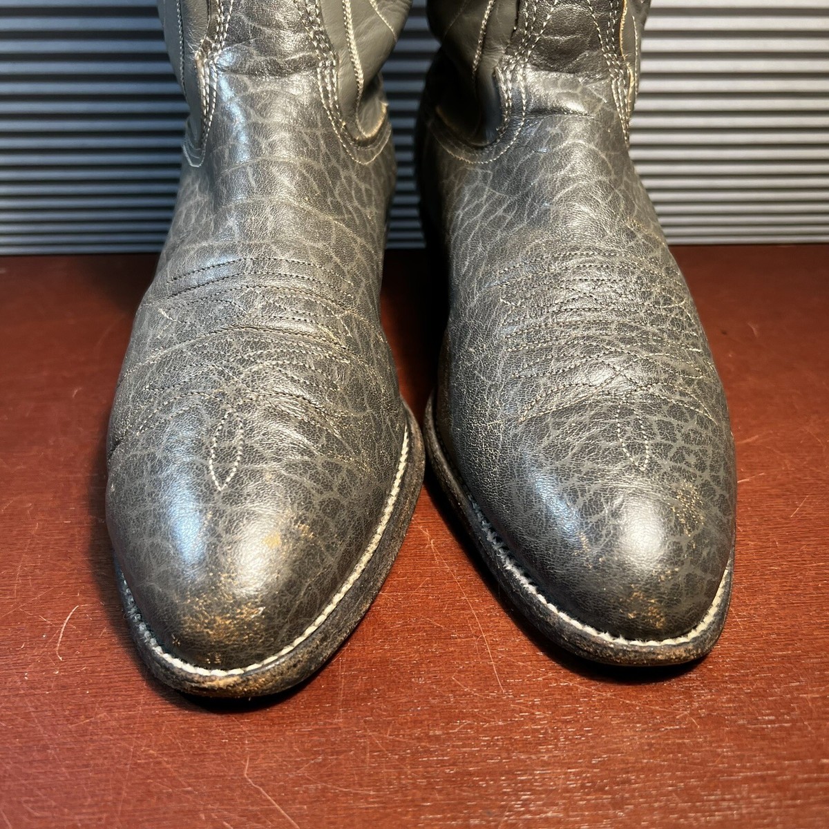 Bottes Cowboy Nocona 6502 – Gris Peau De Taureau, Taille 7.5 D, Fabriquées USA