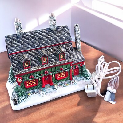 Lang Wise Village House Christmas Tea Shoppe Lighted Linda Nelson Stocks 1st Ed