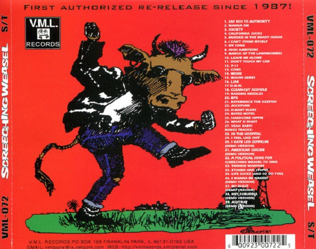 SCREECHING WEASEL Screeching Weasel CD | eBay