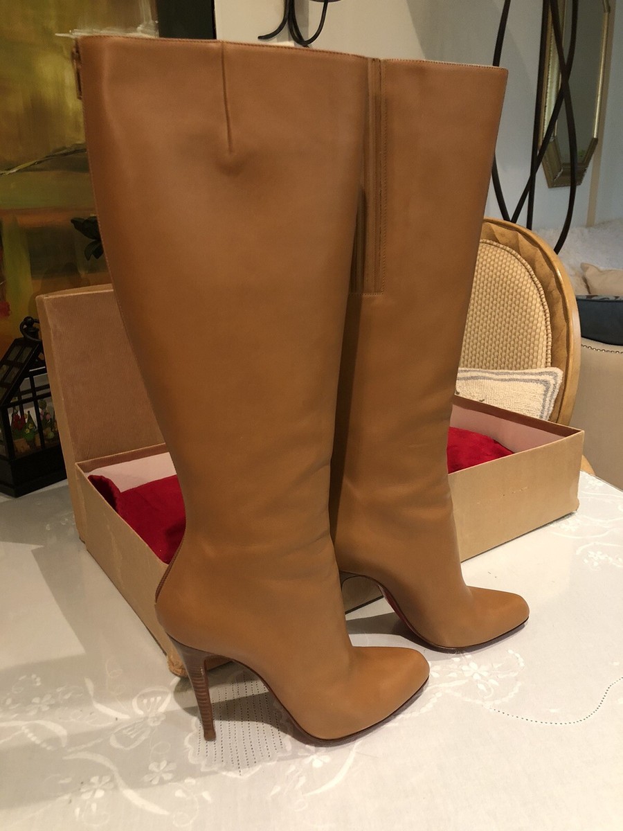 Christian Louboutin Bourge 100 Rodano Calf boots 38.5—Camel Christian Louboutin Bourge 100 Rodano Calf boots 38.5—Camel