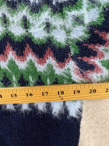 Free Assembly Woman's Sweater Chevron Mock Neck Recycled Polyester Blue S, M. XL - Picture 15 of 22