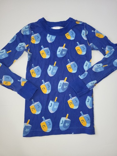 Hanna Andersson Hanukkah Dreidel Pajamas size 110 (5) long johns - Picture 2 of 3