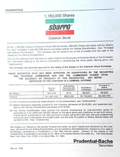 Vintage May 1985 Sbarro Restaurants IPO Prospectus, Prudential-Bache Securities