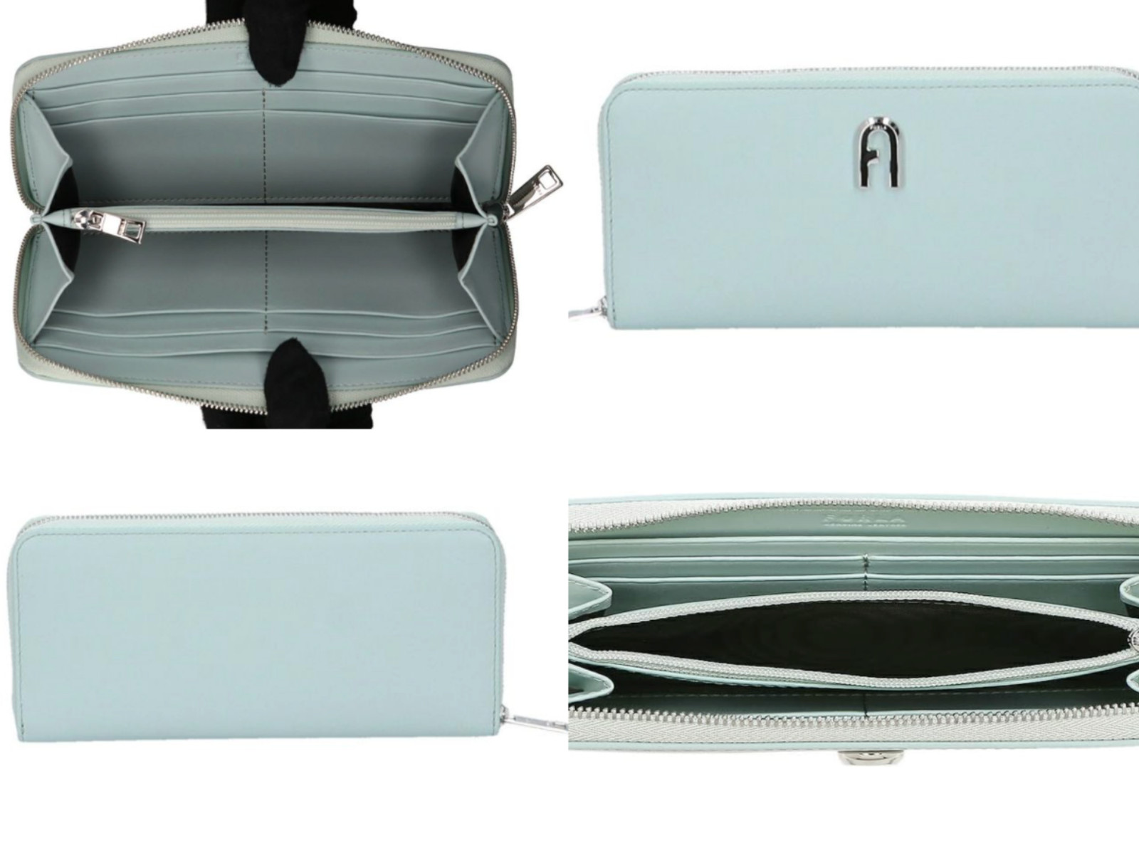 FURLA Villa Continental Wallet Leather Purse Bag Clutch