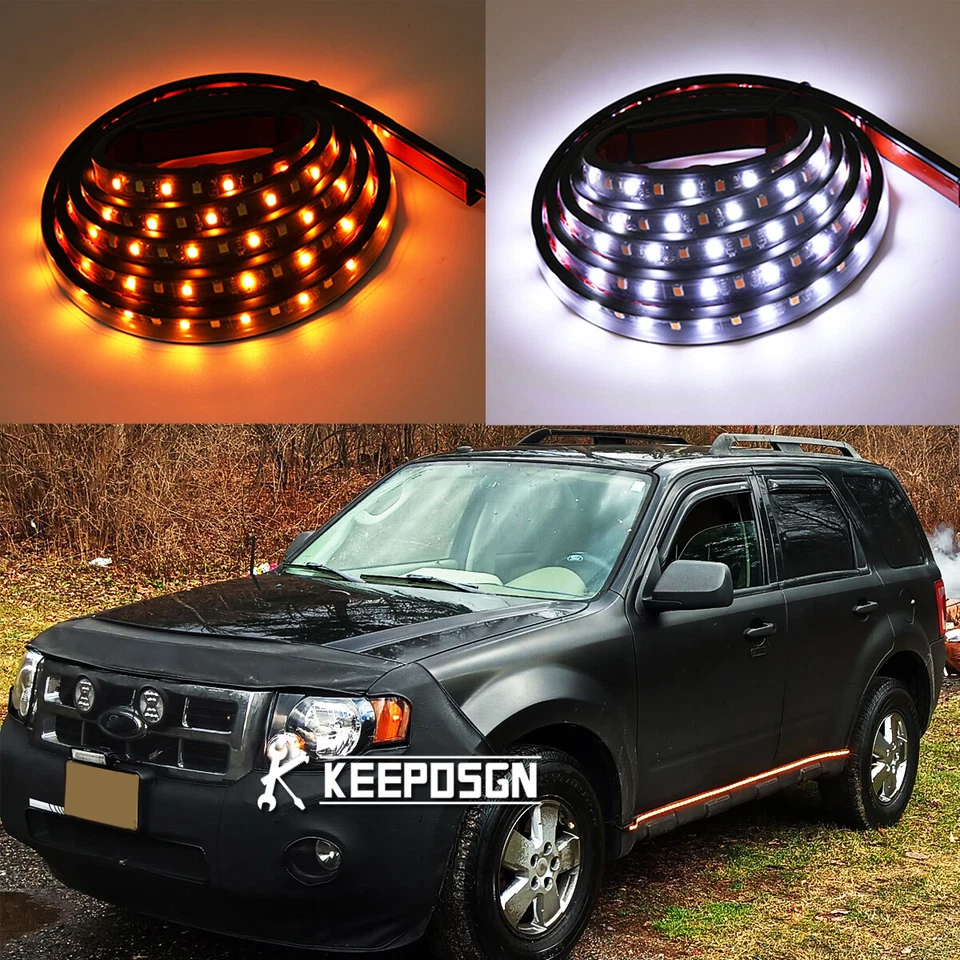 Tira de señal de giro para estribo Peterbilt Truck 2x 70" 20x luz marcadora lateral Foto 3 de 4