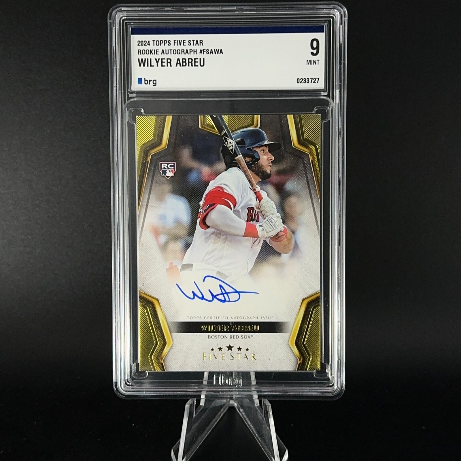 [BRG Grading] 2024 Topps Five Star Autographs Wilyer Abreu #FSA-WA RC