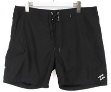 BILLABONG Costume Da Bagno Uomo W36 In Rete Con Logo Ricamato Nero