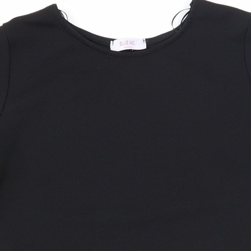 Blue Inc Womens Black Polyester Blend Blouse Size 8 - Picture 7 of 12