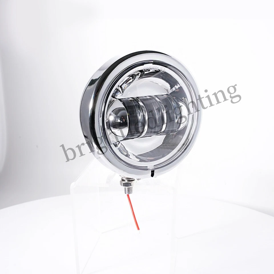 For Honda Chrome LED Driving Spot Fog Lights Lamps W/ Bracket Motorcycle - Image 4 of 4