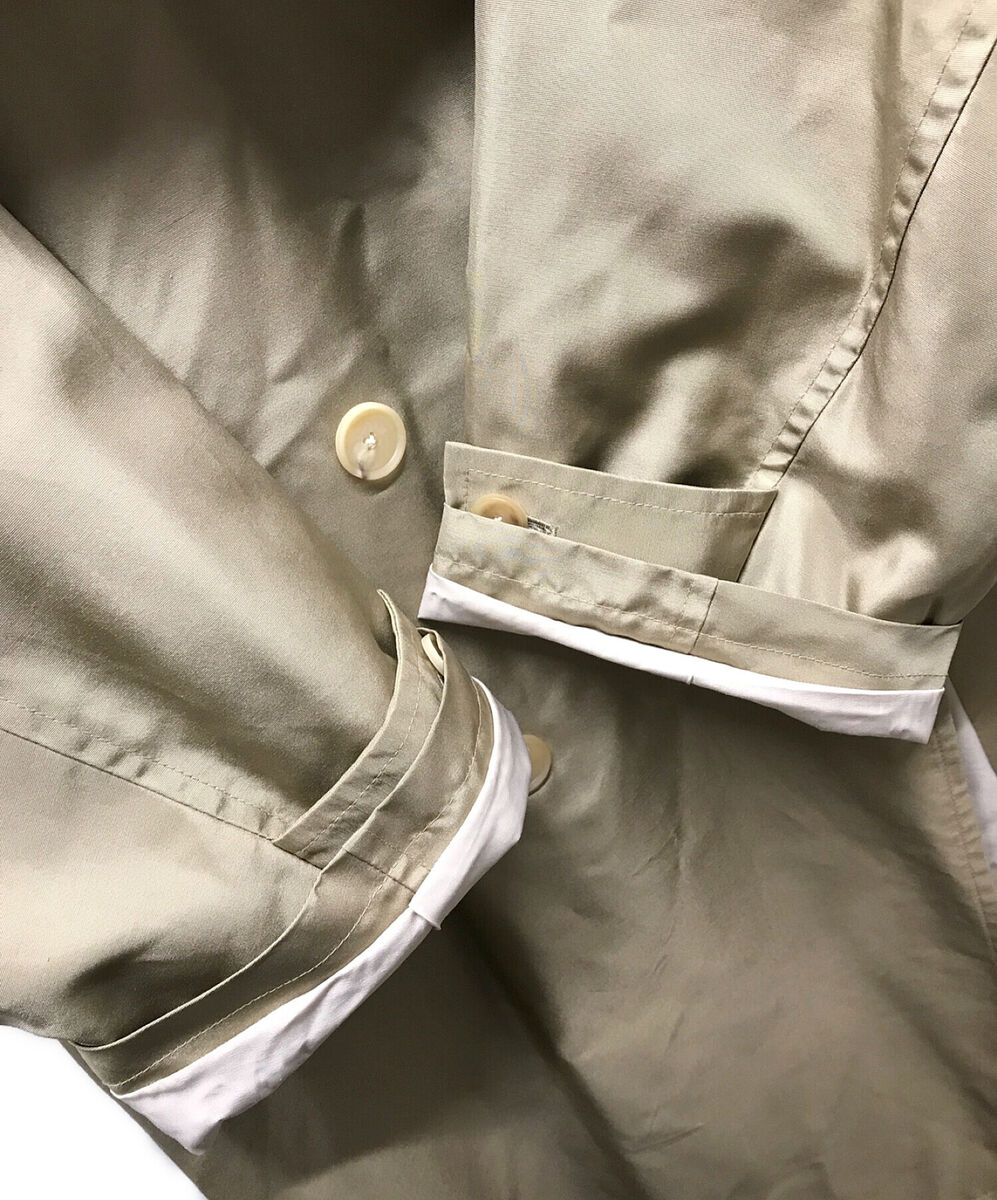 Blanc YM Silk Grosgrain Trench Coat/Silk Grosgrain Trench Blanc YM Silk Grosgrain Trench Coat/Silk Grosgrain Trench