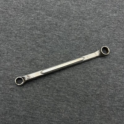 Vintage Duro Chrome 3/8  x 7/16  Box End Wrench 6 Point Offset Made In USA