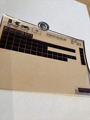 Kawasaki Kx60 B1 B2 B3 B4 1985 / 1988 60 Kx Microfiche Parts List