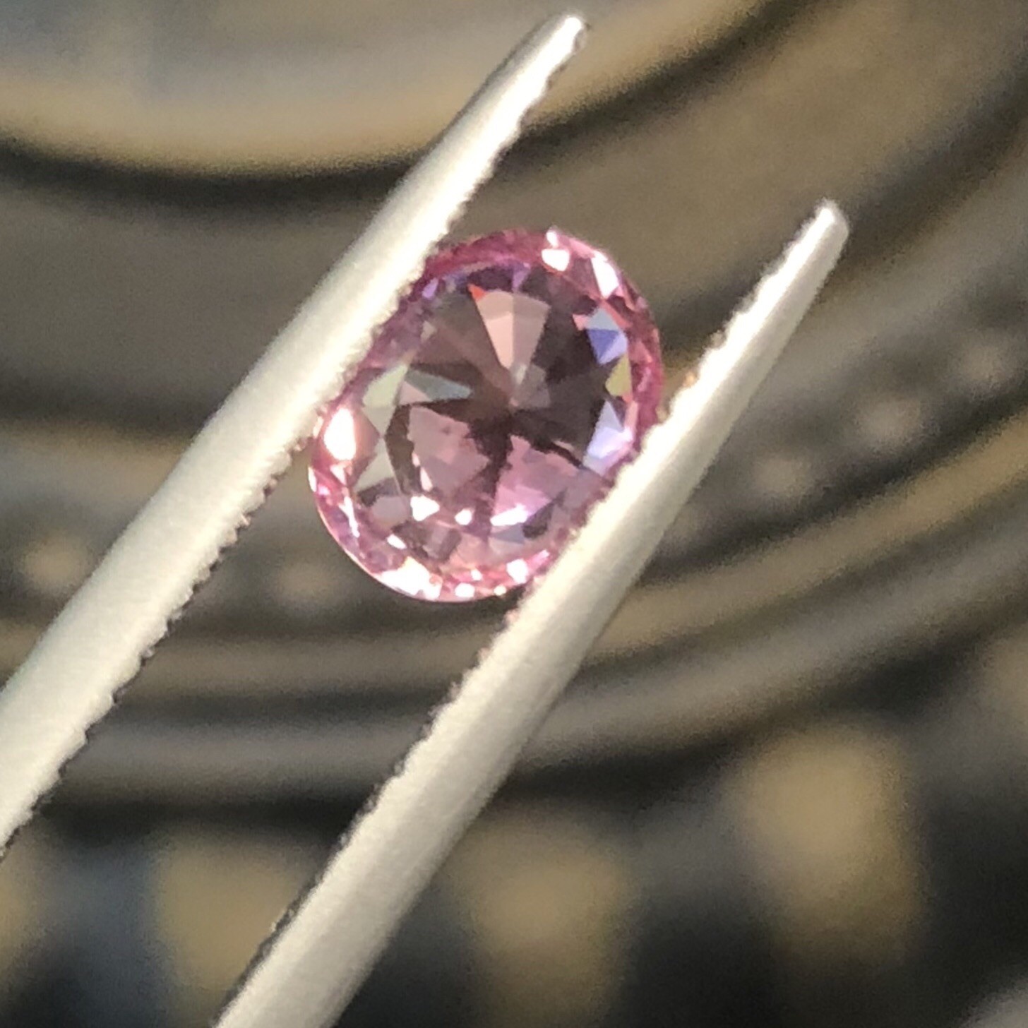 Certificated Natural Unheated Padparadscha Sapphire Diamonds Encrusted Ring