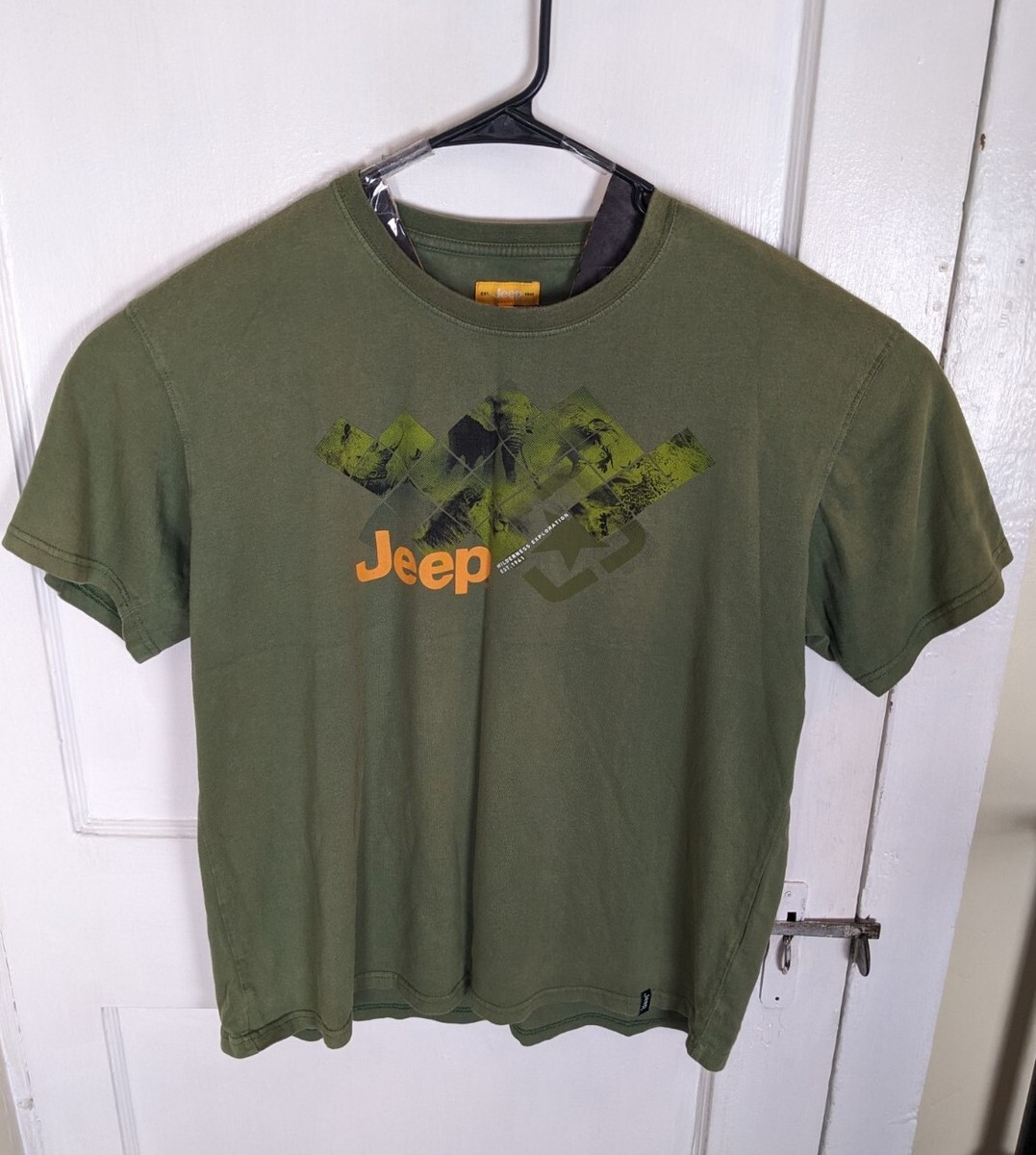 Licensed Jeep Wilderness Graphic Tshirt Green Men M Wrangler