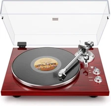 Belt Drive Turntable for Vinyl Record Player,Connect with Bluetooth Speakers 