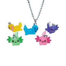 USA Seller Axolotl Fish Animal Acrylic Pendant Necklace Jewelry New