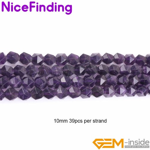 Lila Amethyst Quarz natürliche facettierte Edelstein Perlen für Schmuckherstellung 15 Zoll - Bild 7 von 24