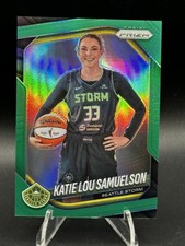 Katie Lou Samuelson 2025 Panini Prizm WNBA Green Prizm Card #82 SP Seattle Storm
