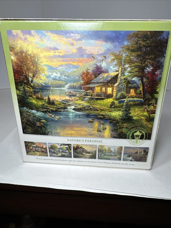 Rompecabezas Thomas Kinkade-Lake House-Painter of Light-1000 PC-BONITO Foto 4 de 4