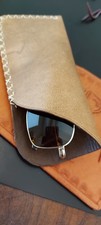 glasses case 31/2 x 7 1/2 " holds fashion sunglasses leather fully lined handmad
