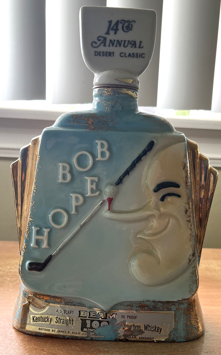 RARE 1973 BOB HOPE DESERT CLASSIC GOLF BOURBON/WHISKEY EMPTY