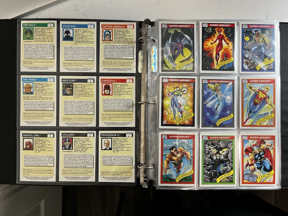 Tarjetas coleccionables Marvel Comics Impel 1990 con hologramas serie 1 Foto 2 de 4