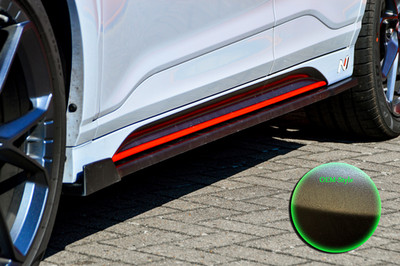 Cup Seitenschweller mit Wing vorne aus ABS für Hyundai Kona N + N-Line OEM Optik