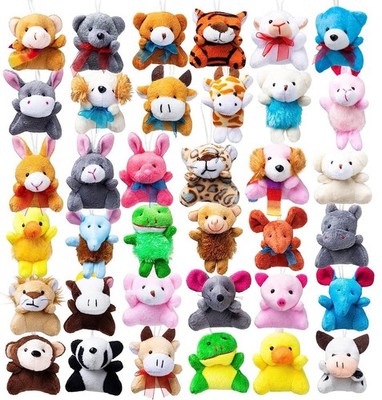 JOYIN 12 Pack Random Mini Animal Plush Toy Assortment (12 Units 3'' Assorted