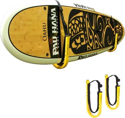 SUP Storage Rack Stand Up Paddle Board & Surfboard Rack W/ Safety Straps