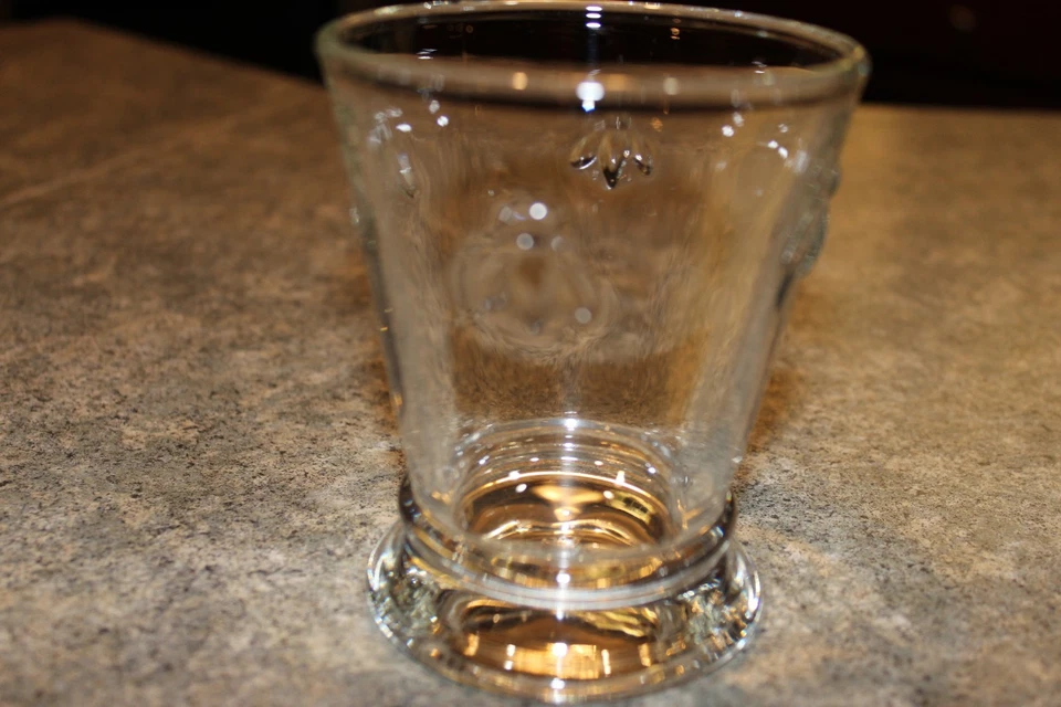 Vaso plano Bee by La Rochere 9 oz 4” París Francia Museos vidrio transparente ¡en excelente estado usado! Foto 3 de 4