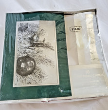 18 Christmas cards and silver foil lined envelopes-Made in USA-in sealed box