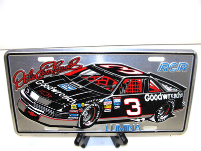 DALE EARNHARDT SR RCR #3 GOODWRENCH LUMINA BOOSTER FRONT LICENSE PLATE