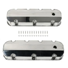 For Big Block Chevy BBC 427 454 Fabricated Aluminum Valve Covers w/Breather Hole