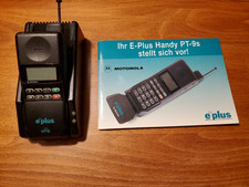 altes Handy PT-9s, e-plus, Motorola, + Bedienungsanleitung + Ladeschale