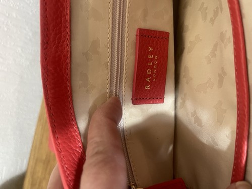RADLEY ‘Lyric Lane’ Bright Red Leather Medium Multiway Bag BNWT RRP £219 - Picture 6 of 14
